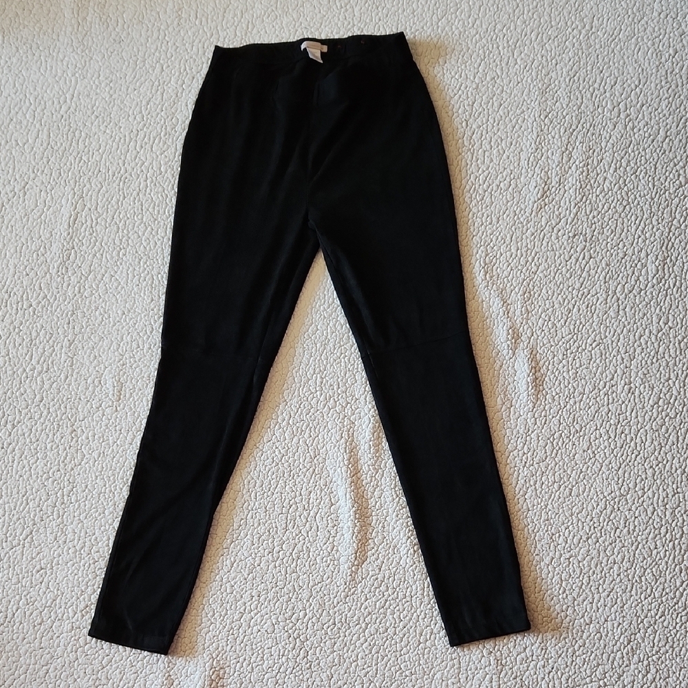 Dress Barn Faux Suede Pull-on Full-length Relaxed Fit High-rise Leggings